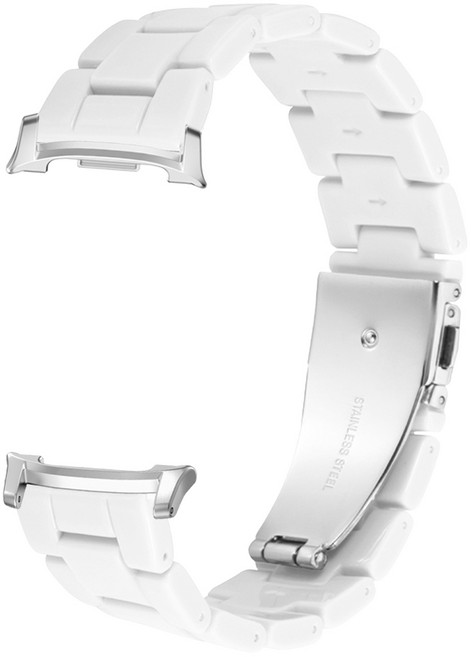 더조은셀러 갤럭시워치8 44 40 클래식 호환 커넥프리 컬러체인 스트랩 시계줄 밴드, 화이트