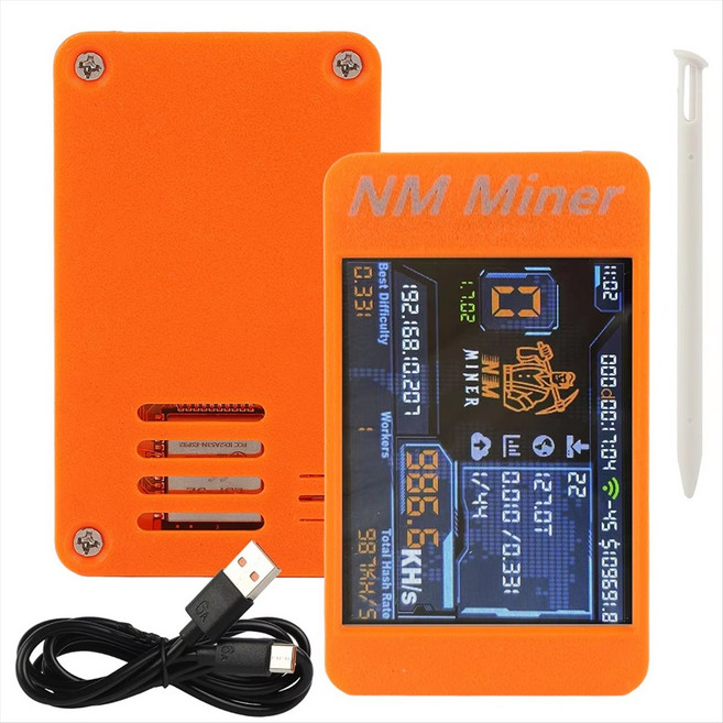 Bitcoins Miner NM Miner 업그레이드 V2 980KH/S 2.8 인치 컬러 디스플레이 DIY Solo Miner Crypto Miner 가정용 BTC, 비트코인 채굴기 럭키 마이너 업그레이드 980KHS 2
