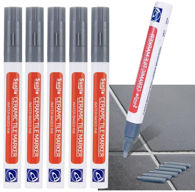 하우싹 쓱삭쓱싹 대용량 셀프 시공 타일 줄눈 마커펜, 다크그레이, 6개