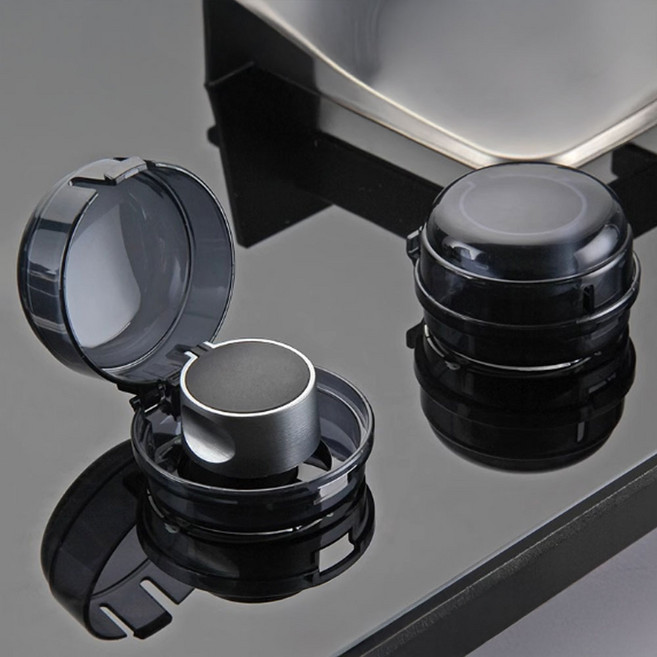 인밸 가스레인지 스위치 덮개 가스렌지 손잡이 커버 안전캡 노브 캡 벨브 카바 밸브 보호 오염방지, 2개