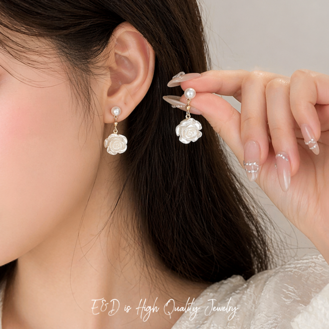 이앤디 로즈진주 silver925 공주템 데이트 데일리 여리룩 여신코디