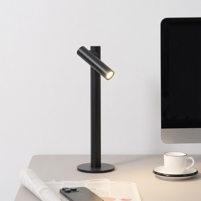UBIQUA ZOOM DESK 유비콰 무드등 인테리어 조명 LED 충전식 포터블 테이블 램프 디밍, 시그널블랙 329102