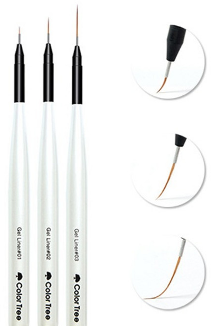 뷰젤 콜린스키 젤네일브러쉬 라이너브러쉬 선긋기 3종, 3.5mm 01, 1개