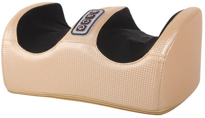 발마사지기 롤링 순환 종아리 겸용 온열 발바닥 마사지기, 금색, 4버튼