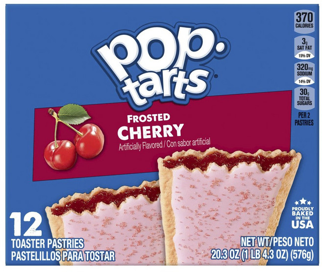 켈로그 팝 타르트 토스터 패이스트리 프로스트 체리 12개입, 576g, 1개