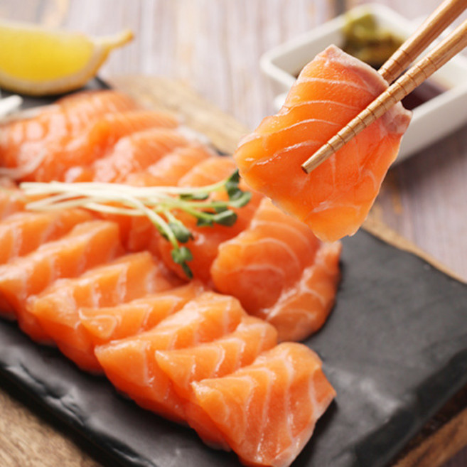 [연어미식회]노르웨이 생연어/슬라이스 500g/슈페리어등급, 1개