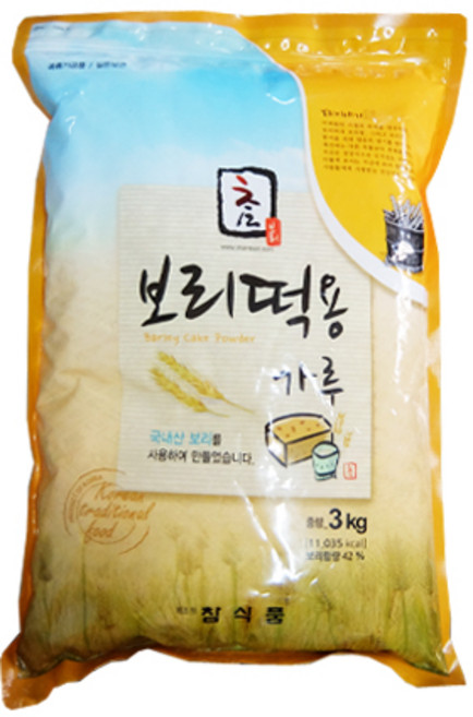 참식품 보리떡용가루 3kg, 3개