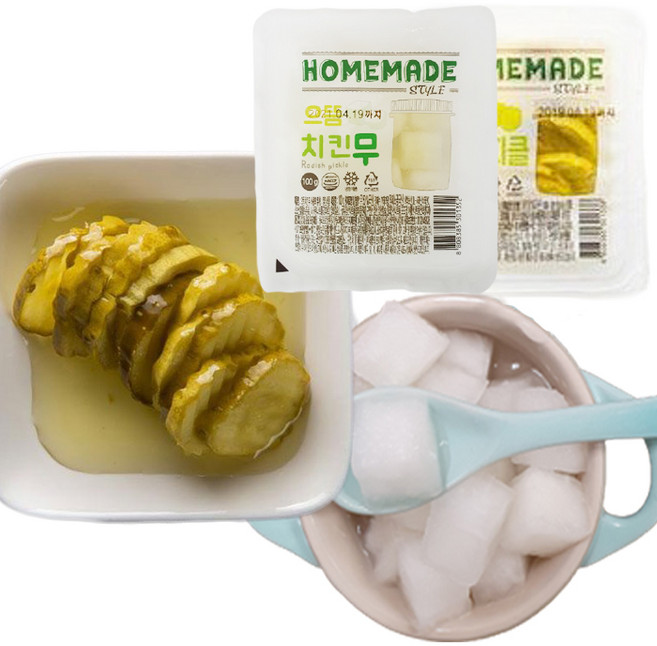 으뜸 생오이피클 100g(8팩) ＋ 치킨무 100g(8팩), 100g