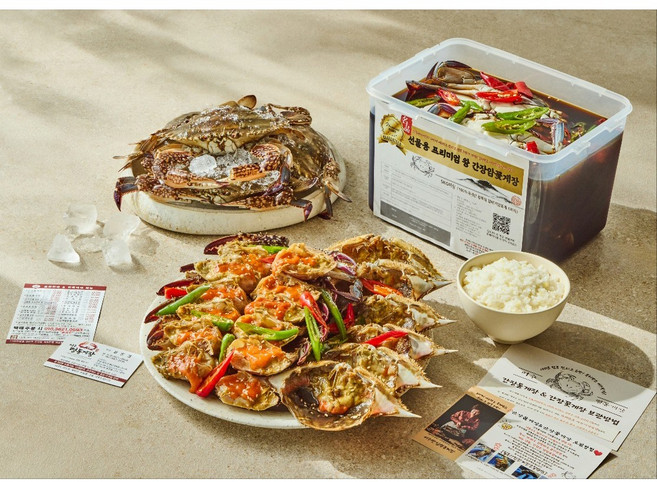 선물용 프리미엄 왕특대간장암꽃게장 (100%연평도알배기 왕특대 6마리)[여수맛집 명동게장]황금보자기+노리개서비스, 1개, 5kg