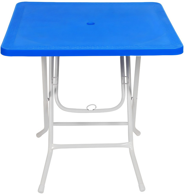 지오리빙 접이식 플라스틱 사각 테이블, 블루