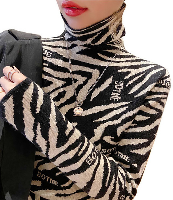 셀럽당 히치넥 니트 여장 가을 겨울 슬림 풀오버 폴라 이너