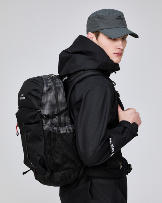 아이더 25L 등산가방 산행 아웃도어 백팩 레인커버 기능성 남성 여성 중장거리 배낭, 블랙(Z1)