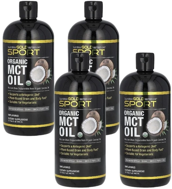 캘리포니아 골드 뉴트리션 스포츠 MCT 오일 946ml(32fl oz) 4개 - 쿠팡