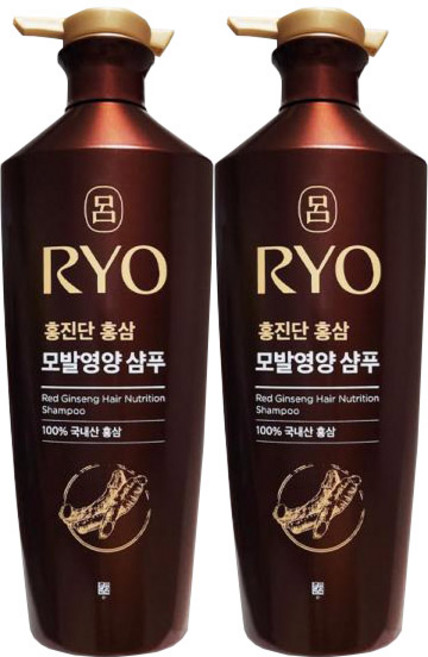 려 홍진단 홍삼 모발영양 샴푸, 820ml, 2개