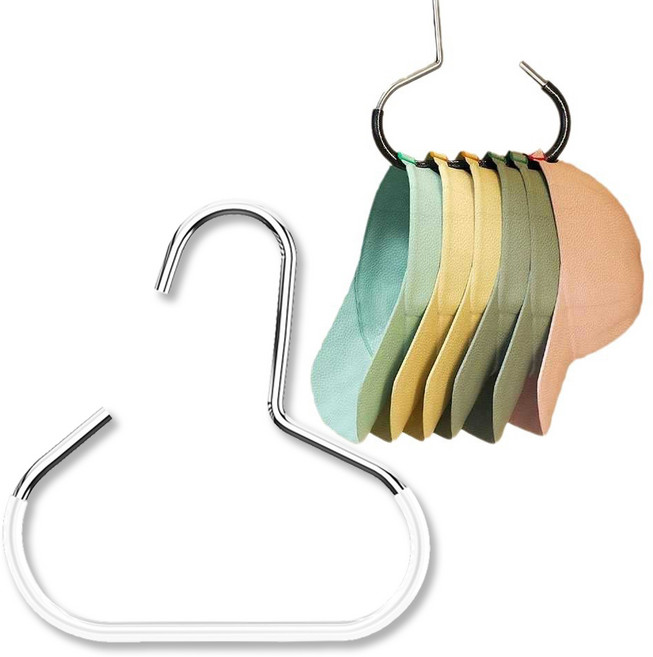 RAROUND 공간활용 모자 보관용 후크 행거 옷걸이 스카프 머플러 가방 넥타이 걸이, 5개, 화이트