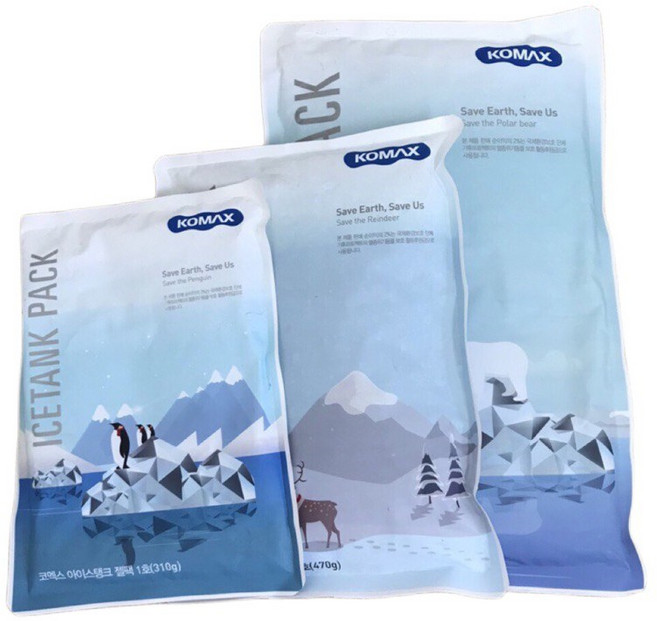 韓國KOMAX 冷凝劑 310g/470g/710g 保冰 冰箱 釣魚 烤肉 露營 冰敷袋, 310g