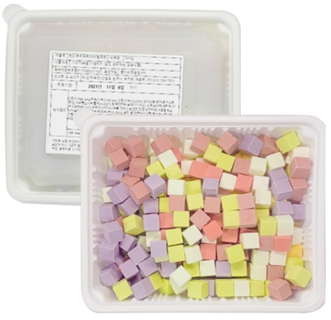 (매주 월요일 배송!) 급식 납품용 레인보우과일큐브치즈 벌크 대용량1kg / 맛별로 선택가능!, 8가지맛, 1kg, 1개