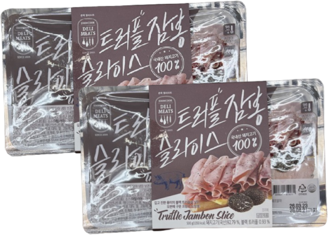 존쿡델리미트 트러플 잠봉 슬라이스, 4개, 250g