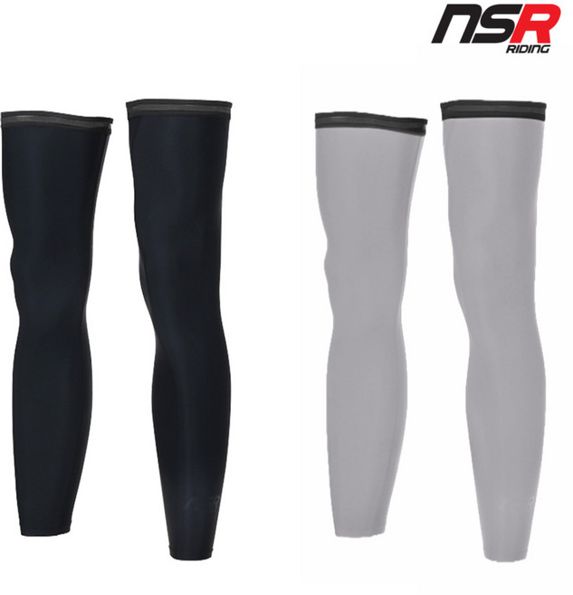 NSR 스텝업 쿨 레그스킨 UV 자외선 차단 쿨기능성 자전거 다리토시 + 사은품 증정, 블랙