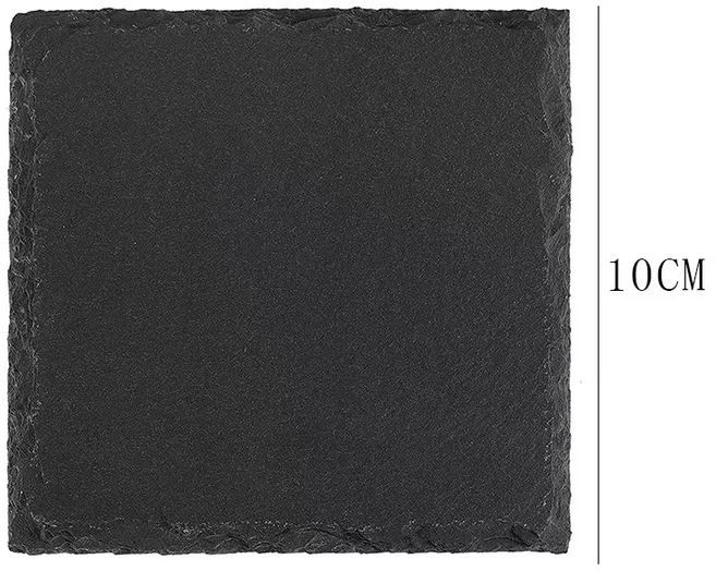 천연 슬레이트 코스터 위스키 차 와인 사각형, 01 L, 01 빠른  Mainland, 01 10   10 square coast