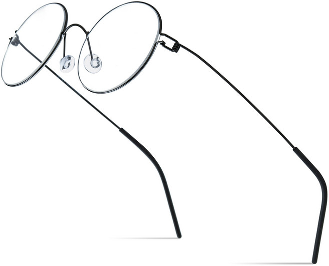 FONEX 나사가 없는 안경 프레임 남자 둥근 덴마크 한국 여자 티타늄 합금 안경 98607