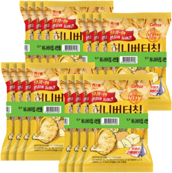 허니버터칩 4번들 x 4 (16봉), 16개, 40g