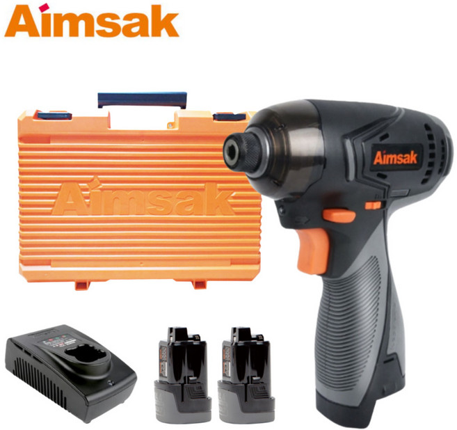 아임삭 충전 임팩드라이버 드릴 AI414M2 배터리 2개 풀세트, 1개