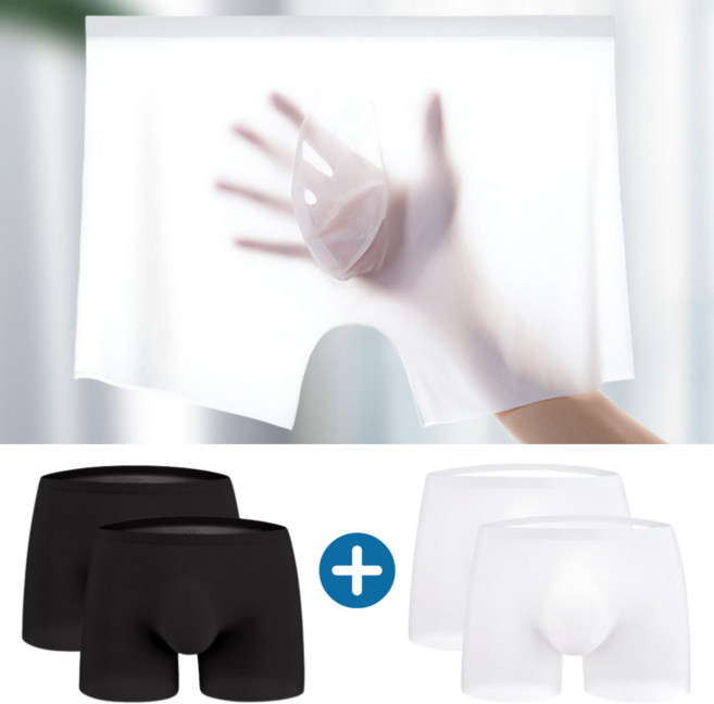 라엘드 남성 초경량 아이스 쿨 사각 팬티 4P 세트 시원한 여름팬티 사각팬티 남자팬티