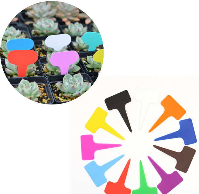 컬러 화분 나무 채소 이름표 태그 꽂이픽 네임택 텃밭 주말농장, D 그린