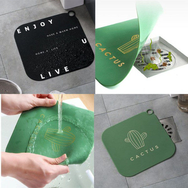 고약한 하수구냄새 악취차단 화장실 배수구 실리콘 커버 덮개, 1개, 화이트