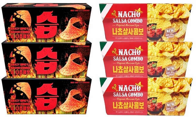 습 김치맛 나쵸콤보 x 나쵸살사콤보 혼합구성, 6개, 93g