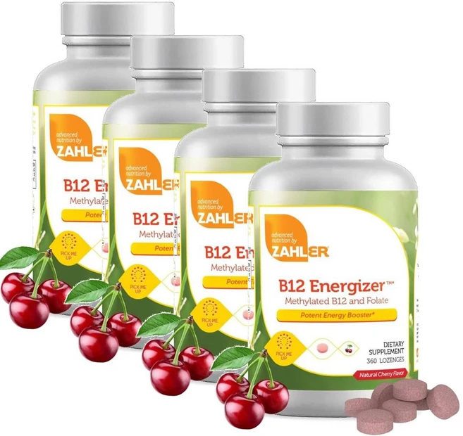자일러 비타민B12 에너자이저 엽산 로젠지 Zahler B12 Energizer, 4개, 360정 - 쿠팡