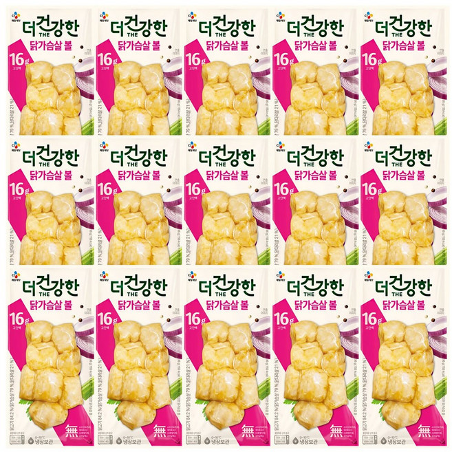[CJ] 더건강한닭가슴살 큐브톡톡, 96g, 15개