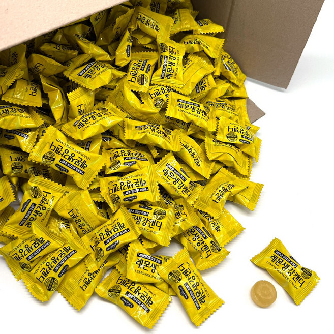 일광제과 레몬생강 캔디 150개입 낱개 개별포장 대용량 진저캔디 사무실간식