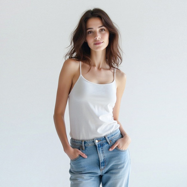 TRY 여 순면 스마트 케미솔런닝 3매