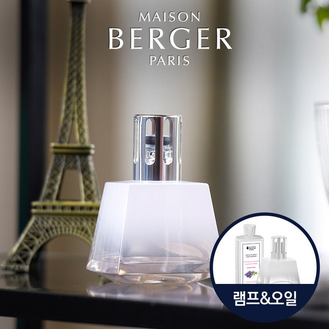 MAISON BERGER 메종베르제 램프타입 공기정화 디퓨저 폴리곤블랑쉬 세트(Polygone+Fragrance Oil 500ml), 써니피치