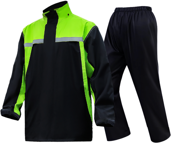 하바우 작업용 오토바이 라이딩 우비 바람막이 우의 상하의 세트 기본부터 빅사이즈까지, 그린, L