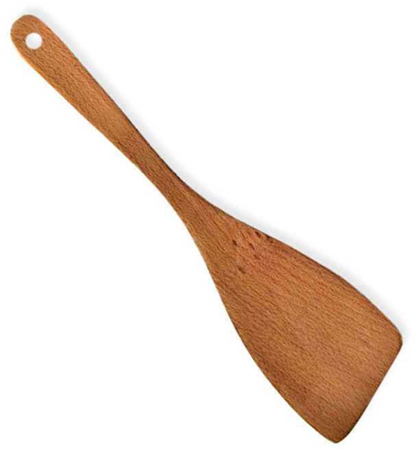 안전하고 위생적인 요리 전용 나무 뒤집개, 1개, 베이지