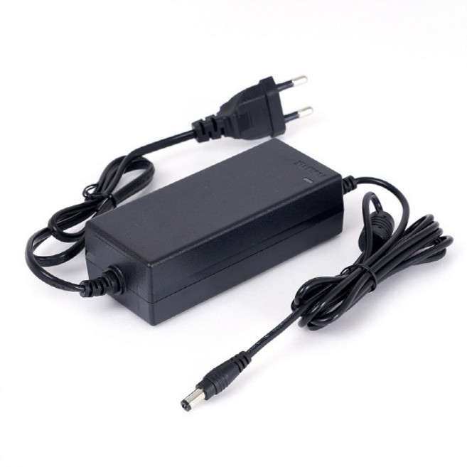 (파워텍) 아답터 220V / 21V 2.5A (내경2.1mm/외경5.5mm) 전원 케이블 일체형 (비닐포장), 1개