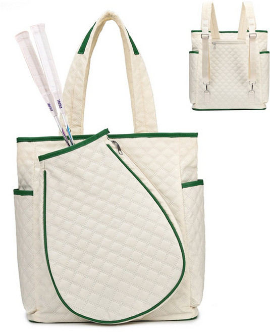 NUTRIVIO 운동가방 헬스 2단 탁구 배드민턴 테니스가방 백팩, 1개, 베이지