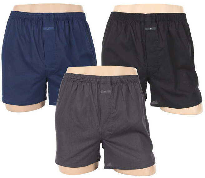 제임스딘 남성용 클래식 모던 순면 트렁크 3P