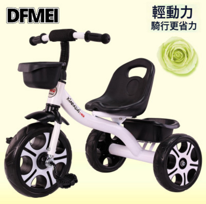 DFMEI 兒童三輪車腳踏車1-3-5-2-6週歲可摺疊嬰兒手推車寶寶自行車, 1個, 1cm, 白色:參考詳情