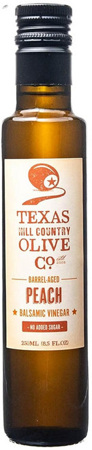 복숭아 발사믹 식초 고급 배럴 숙성 발사믹 식초 드레싱 디핑 글레이징에 적합 텍사스산 8.5온스, 1개, 250ml