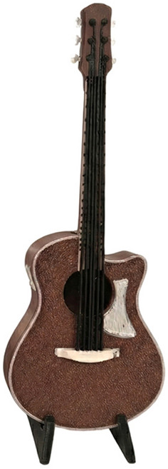 미니어쳐 기타 모형 장식품 3D프린트, 1개, 브라운