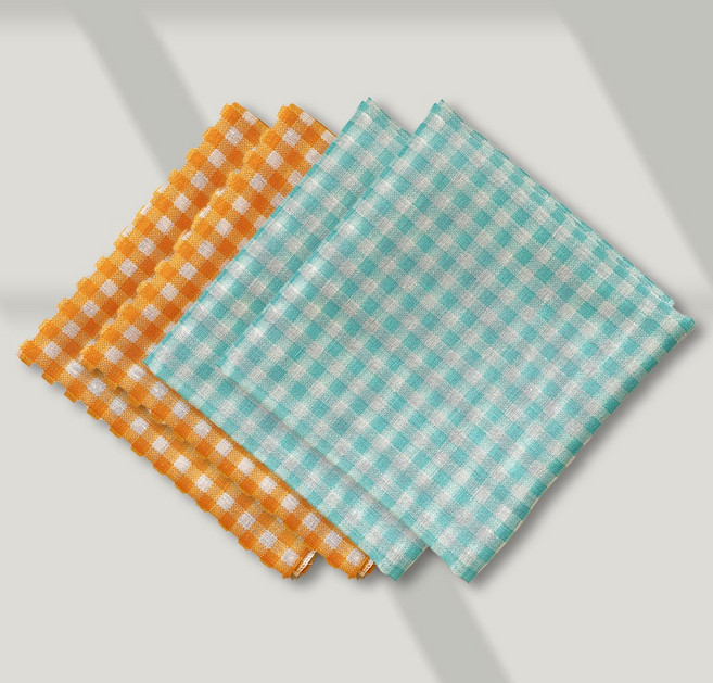 [향기레시피]국산 순면 체크 여성 손수건 스카프 개별포장