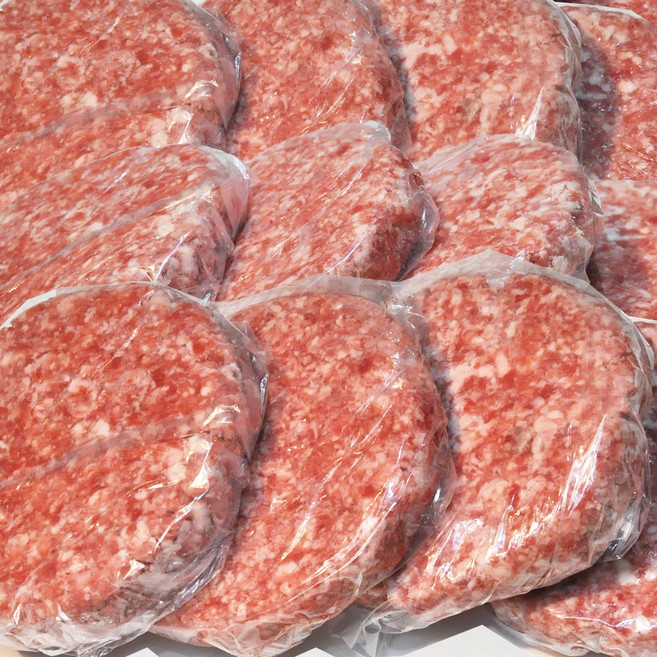 [피에이미트마켓] 햄버거패티 초이스등급 소목등심100% 수제 소고기패티 육즙위한 지방 따로 섞지 않아요! 수제버거 함박스테이크 요리체험 햄버거만들기, 2kg, 1개