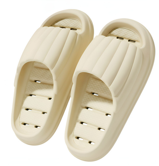 리라홈 미끄럼방지 물빠짐 욕실화 화장실 슬리퍼, 베이지, 1개