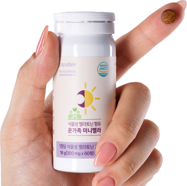 2개월분 초소형 유기농 식물성 멜라토닌 타트체리 토마토 온가족 미니멜라 2mg 60정, 1개