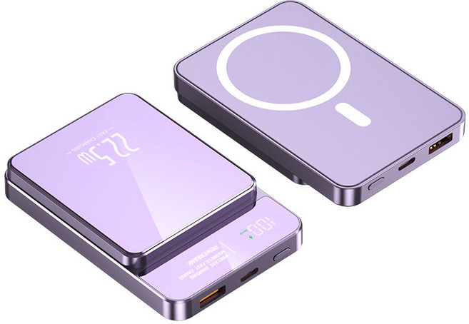 20000mAh 磁吸無線行動電源 BSMI認證, 紫色【22.5W有線充+15W無線充】, A18