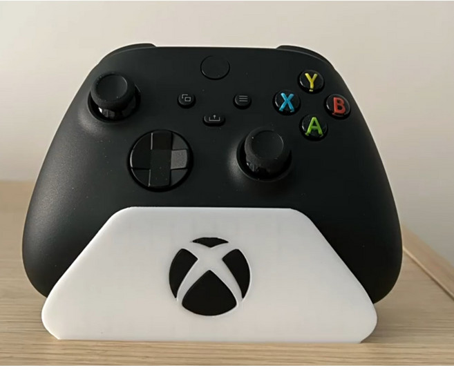 XBOX 컨트롤러 거치대-블랙/화이트 XBOX 패드 3세대 4세대 엘리트패드1~2 사용가능, 로고O-화이트, 1개, XBOX 패드 거치대-일반형